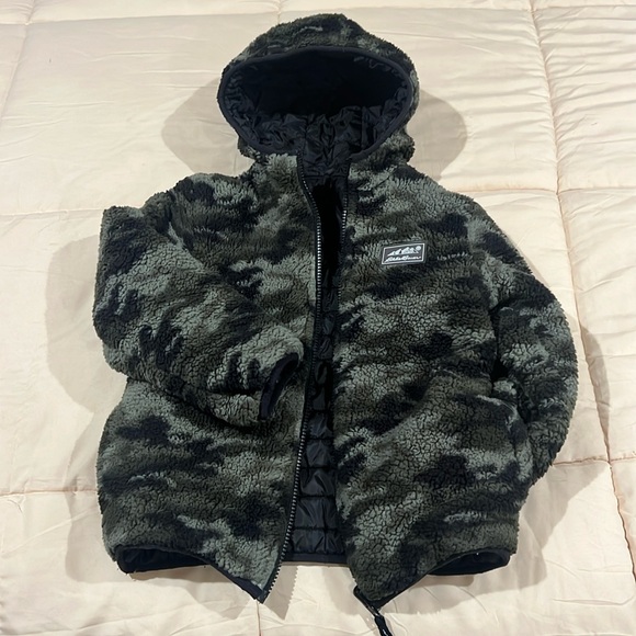 Eddie Bauer Other - Eddie Bauer Boys Plush Reversible Hooded Jacket - Excellent Condition